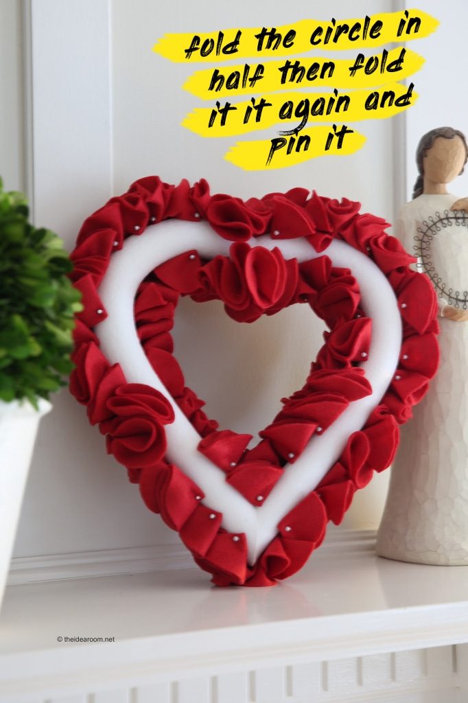 heart wreath diy steps