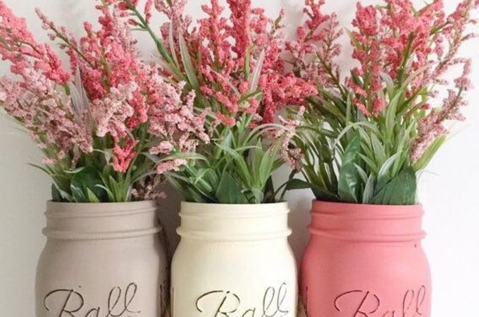 DIY Mason Jars for Spring Decoration